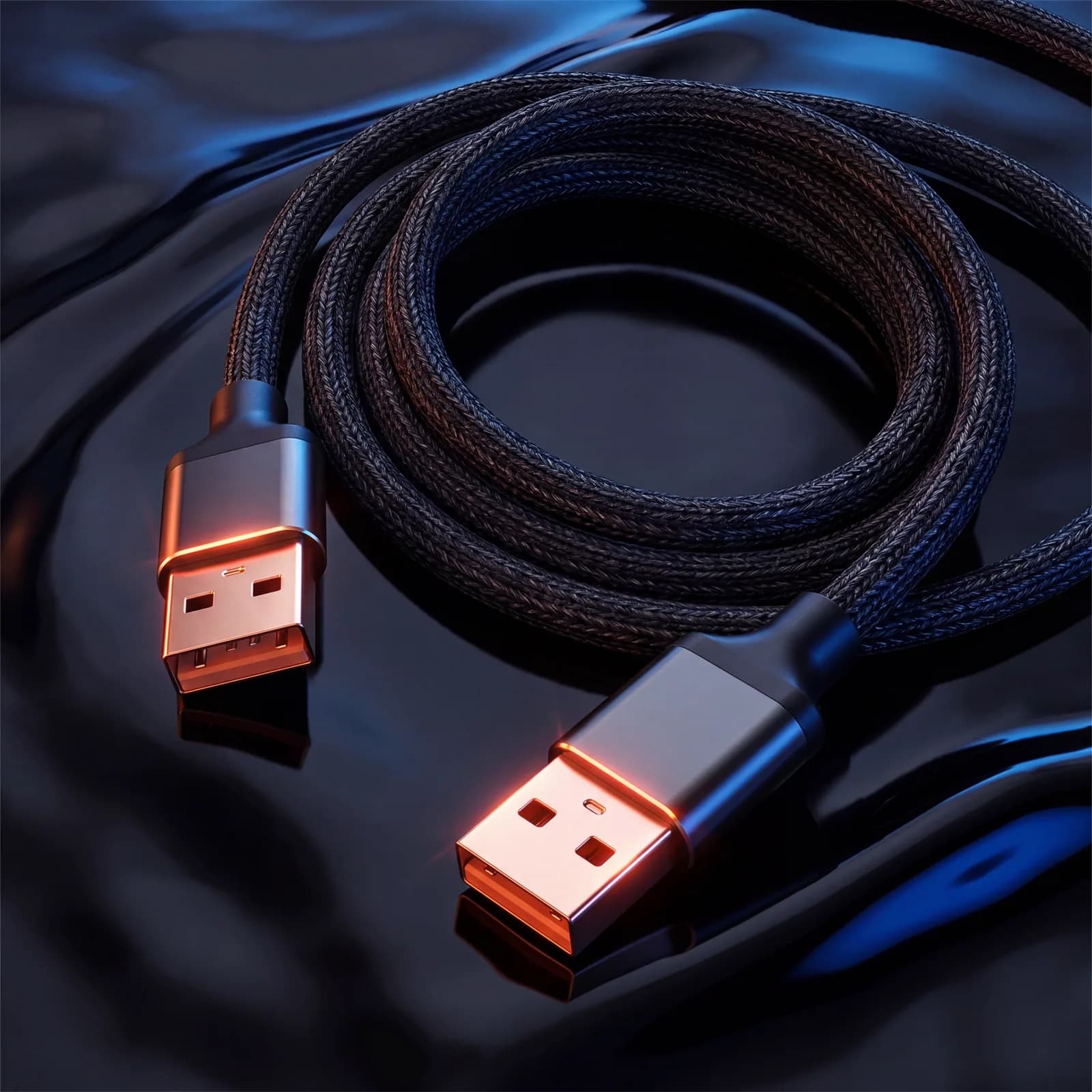 Câble USB-A vers USB-A · liaison