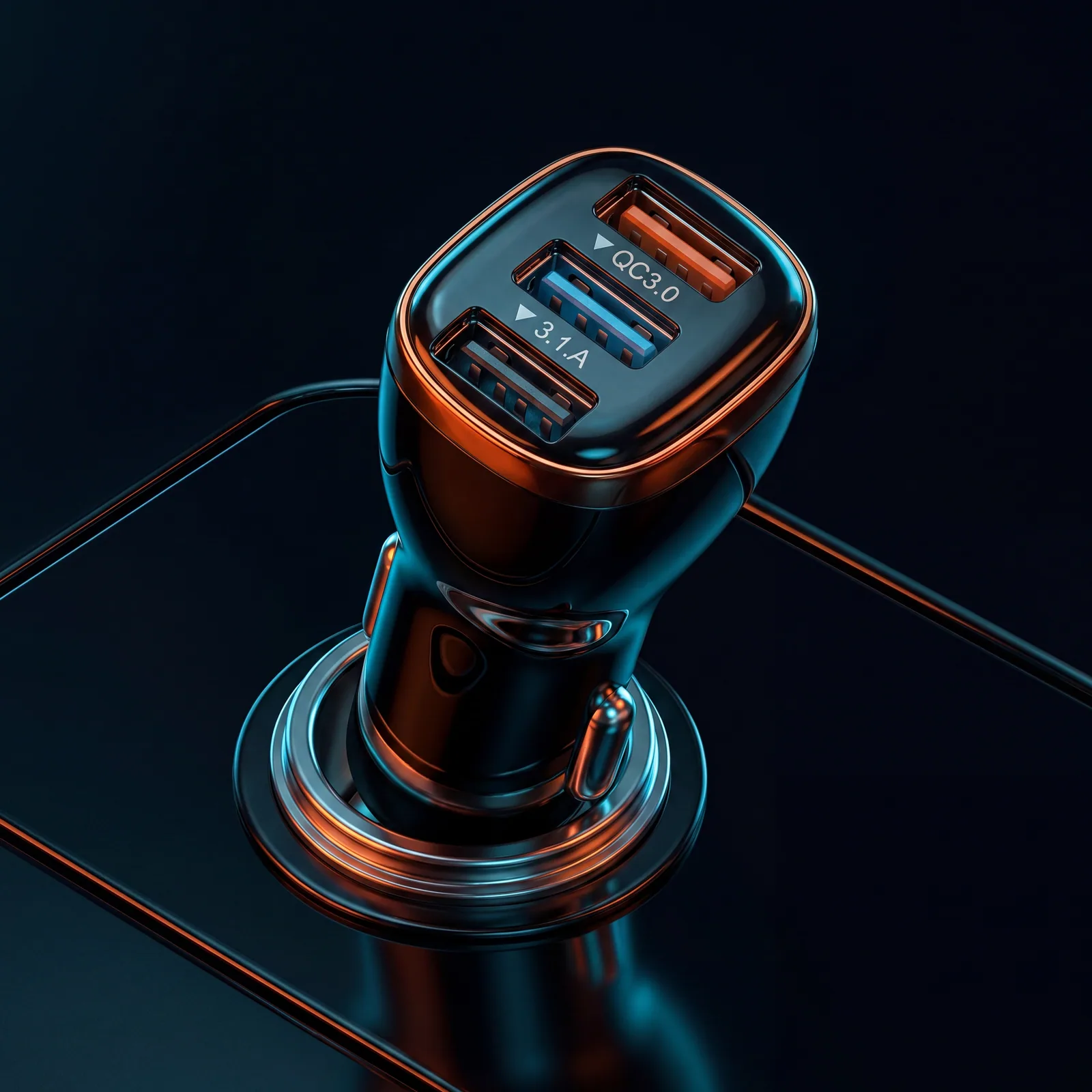 Chargeur voiture 3× USB-A QC 3.0