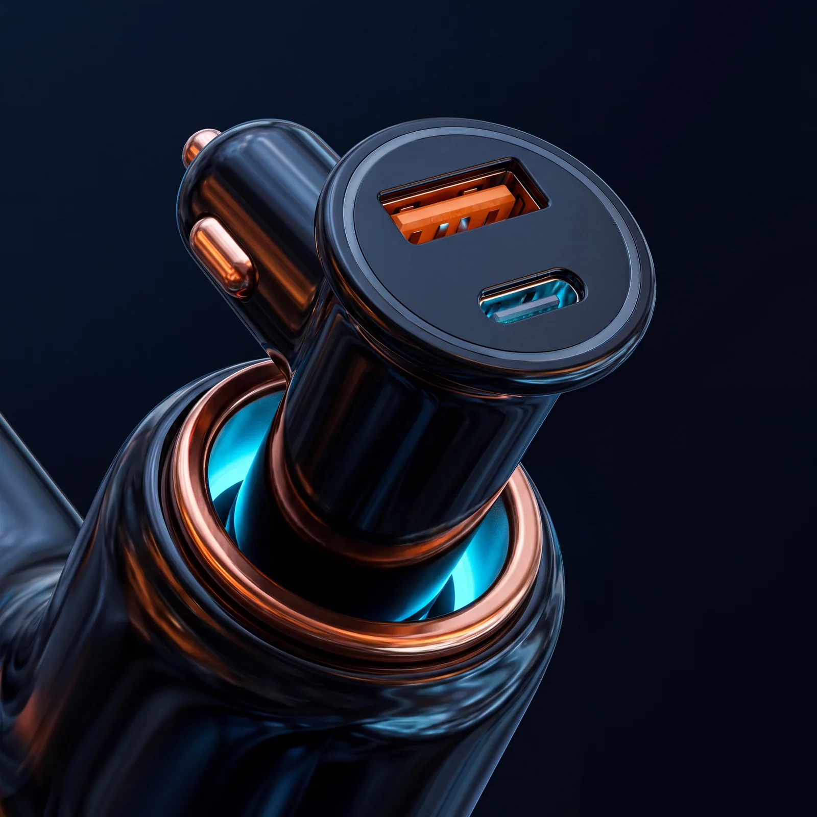 Chargeur voiture USB-A QC + USB-C PD 18W