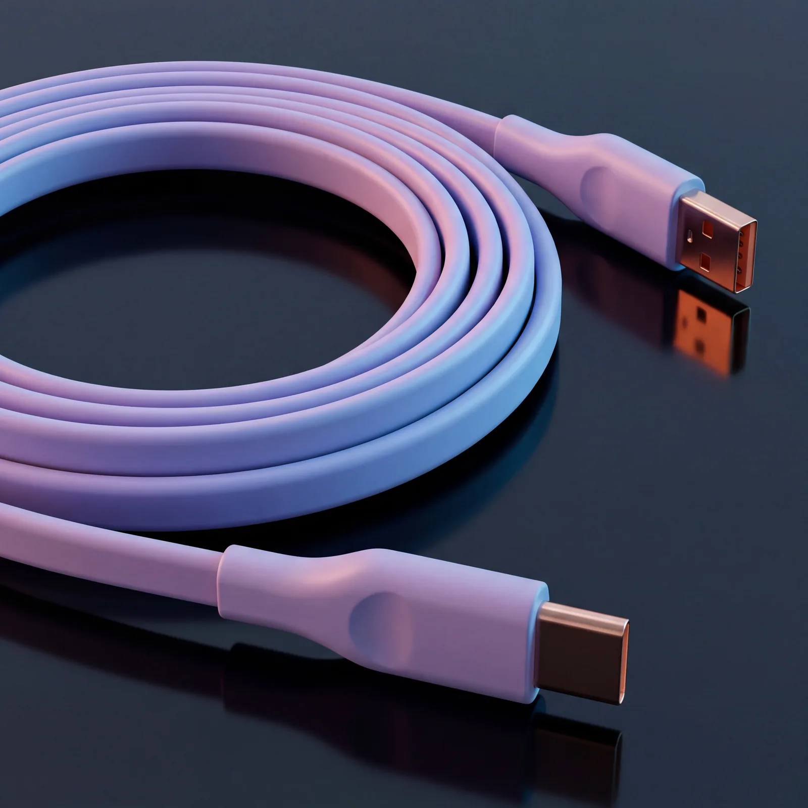 Câble silicone USB-A → USB-C · soft skin